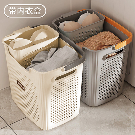 脏衣篓家用收纳筐卫生间浴室洗澡洗衣篮分区放脏衣服置物架脏衣桶