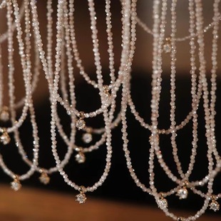 英国设计师TopWhit天然水晶锆石项链小众设计轻奢锁骨链高级感百