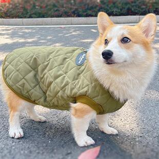 马甲衣服背心可宠物牵引加厚棉衣柴犬中型柯基冬季加绒保暖狗狗扣