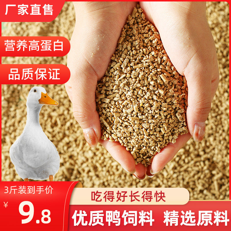 鸭饲料鸭子小鸭子开口粮育雏柯尔喂鸭专用鸭料雏鸭食产蛋鸭粮颗粒