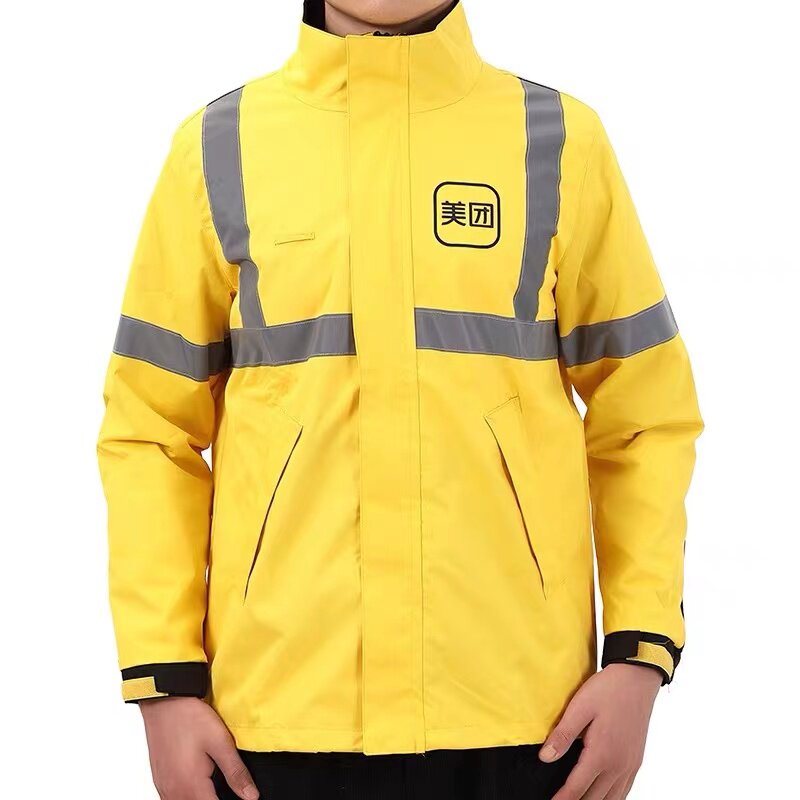 美团外卖外套2022秋冬装骑手小哥装备衣服加绒加厚冲锋衣防风防雨