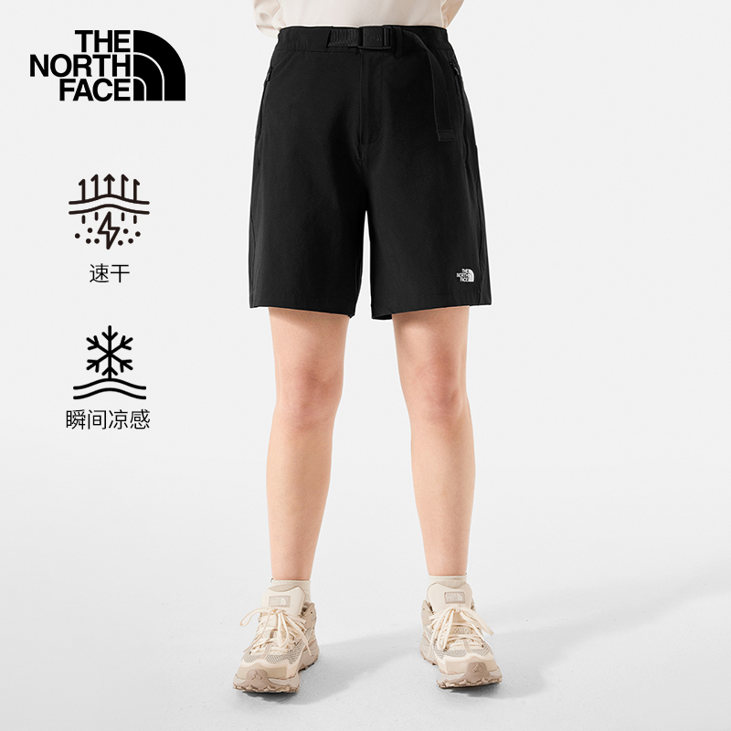 TheNorthFace北面短裤女2024春夏新款户外运动吸湿速干休闲裤87VP