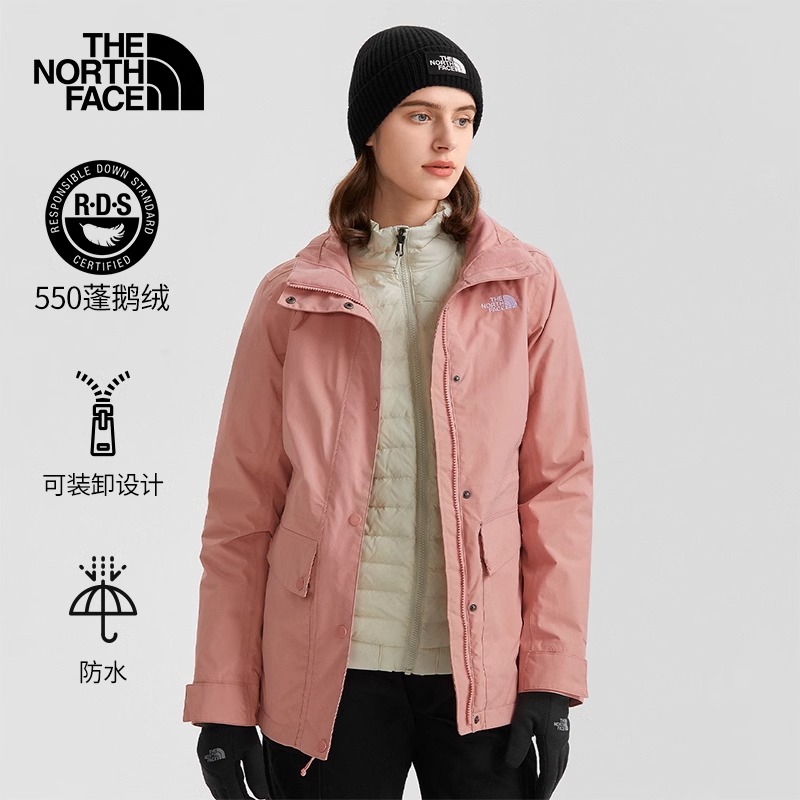 TheNorthFace北面秋冬新款冲锋衣女士户外防水羽绒内胆三合一81QV