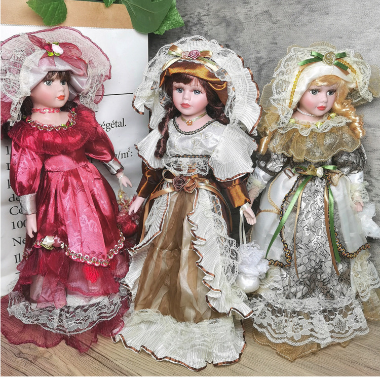 ZM6H41厘米俄罗斯陶瓷洋娃娃家居美屋装饰摆件欧美出口收藏少