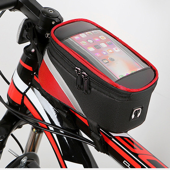 自行车上管包防滑拉链触屏手机包山地车前梁包骑行装备配件工具包