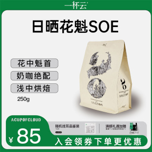 一杯云 埃塞日晒花魁soe新鲜烘焙手冲精品咖啡豆250g