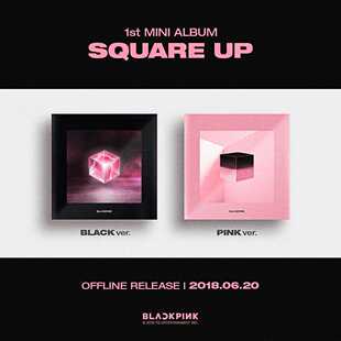 BLACKPINK粉墨 专辑迷你1辑 SQUARE UP CD小卡明信片周边