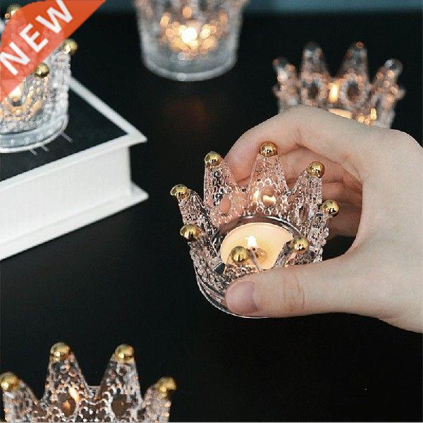 Crown Candlestick Crystal Ashtray High Borosilicate Glass