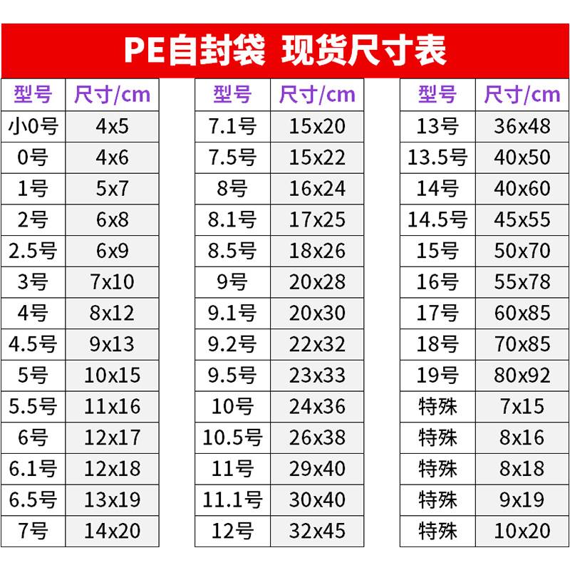 14丝PE9号自封袋20*28cm加厚透明夹链食品环保大包装袋100个