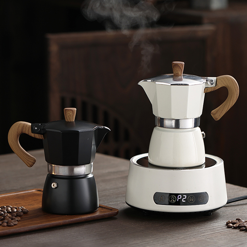 戈米双阀摩卡壶家用意式摩卡咖啡壶煮咖啡机手冲浓缩咖啡萃取壶