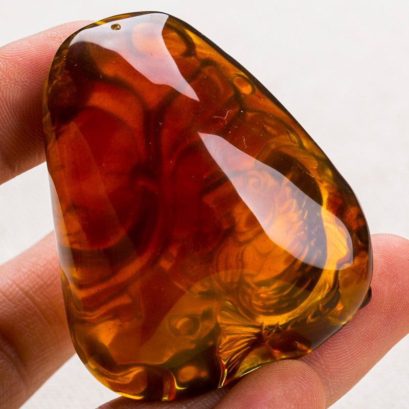 24.11g天恒缅甸琥珀 茶珀【金玉满堂】挂件