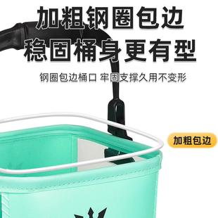 新款加高打水桶加厚EVA装活鱼桶钓鱼打水桶洗手桶渔具收纳桶