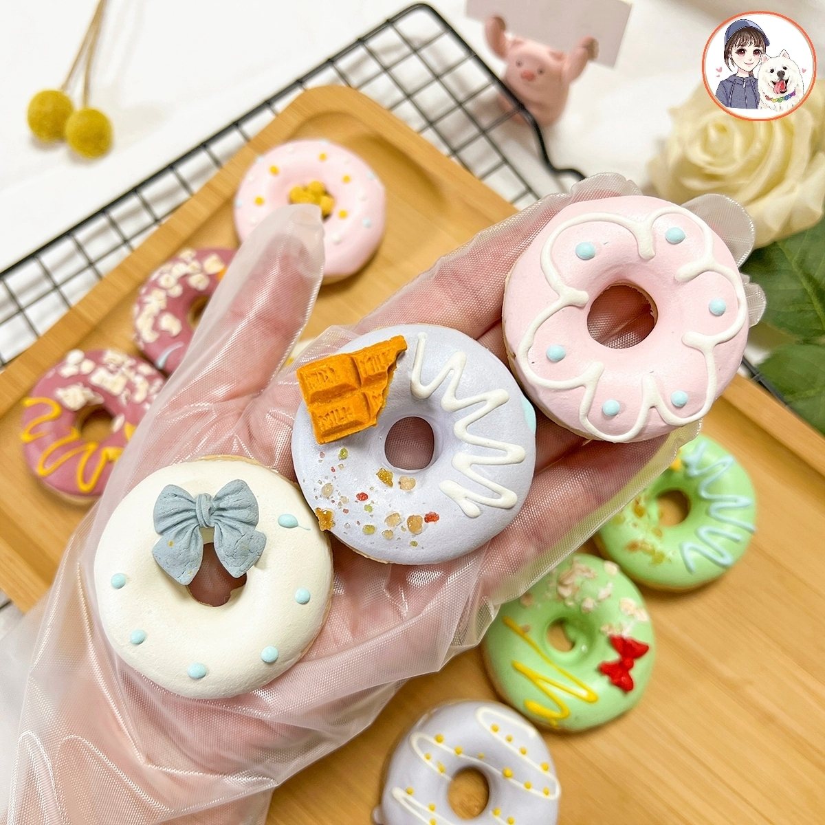 纯手工宠物自制猫咪甜甜圈狗狗零食鸡肉羊奶生日蛋糕烘焙饼干披萨