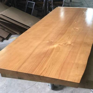 实木板定制白蜡木原木升降桌面板材餐桌松木大板吧台榆木书桌搁板