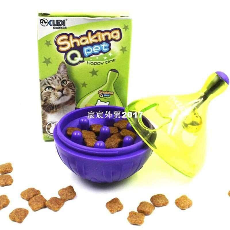 New Pet Feeding Cats Rolypoly Bowl Plastic Training Tumb