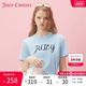 Juicy Couture橘滋2024新款女装夏季梦境之音图案串珠刺绣女式T恤