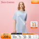 Juicy Couture橘滋2024新款女装夏季水蓝星球图案烫钻连衣裙
