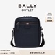 【官方正品】BALLY/巴利男士蓝色皮革休闲斜挎包6233875