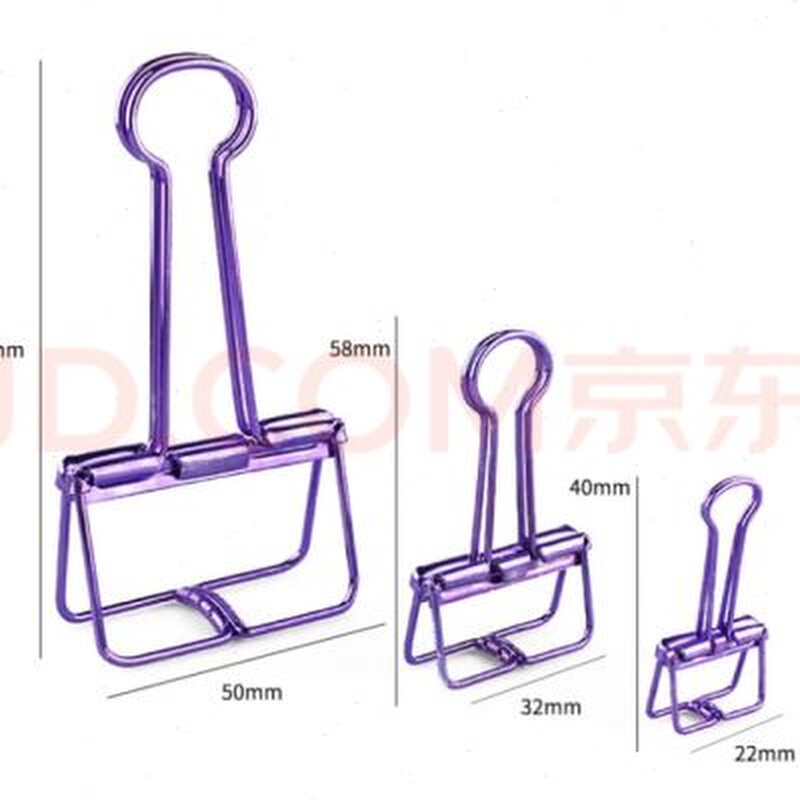 彩色镂空夹创意办公用品多长尾夹子学习用品夹简约样夹试卷夹定制