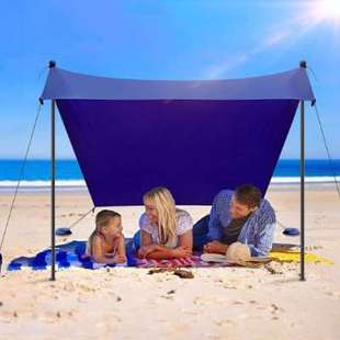 户外露营装备用品大全便携式海边沙滩多人天幕遮阳乘凉棚钓鱼帐篷