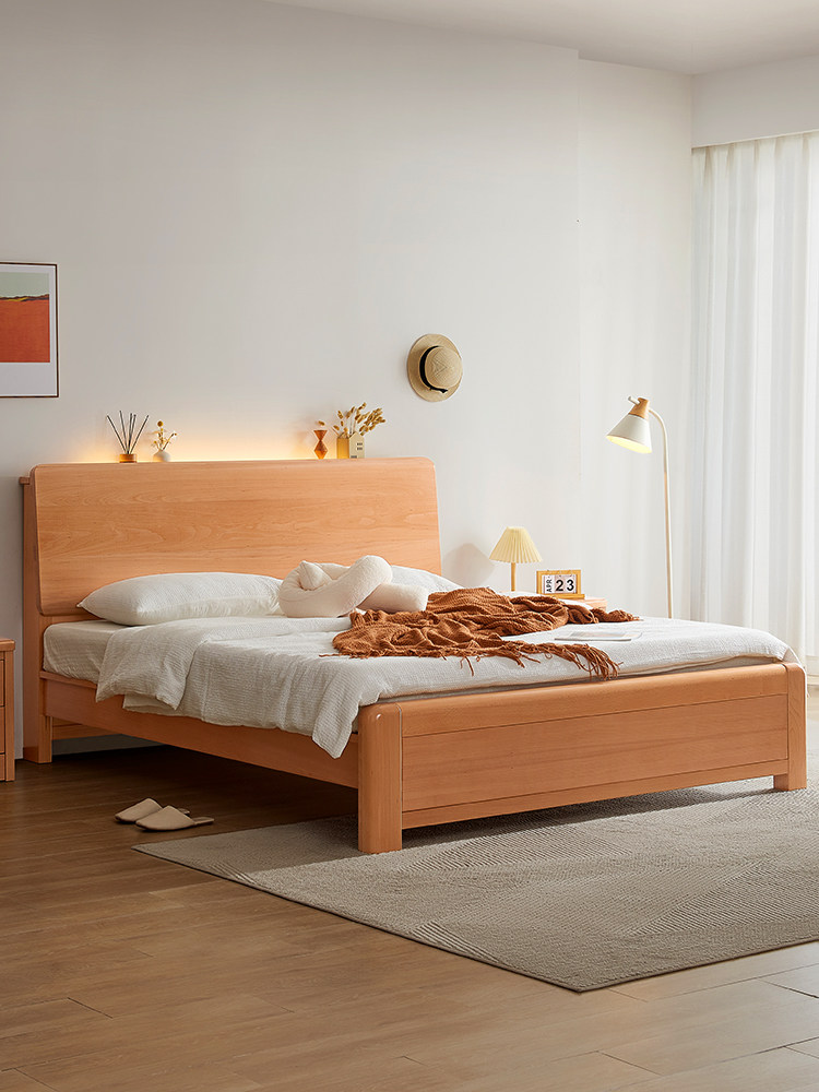 8m双人床日式原木床厂家直