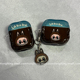 卡通可爱小怪兽吊坠适用新三代airpods4保护套女款新款苹果蓝牙无线耳机壳1/2代硅胶软airpodspro二代小众男