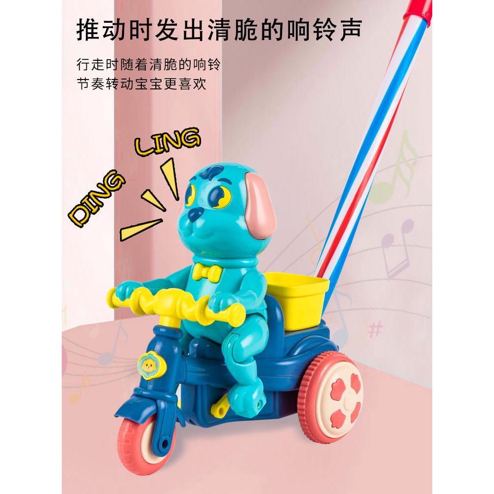 儿童推推乐学步手推飞机玩具1-2岁3岁学步车单杆响铃推车婴儿玩具