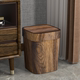 新中式仿木纹家用垃圾桶客厅卧室卫生间纸篓大容量高颜值厕纸桶