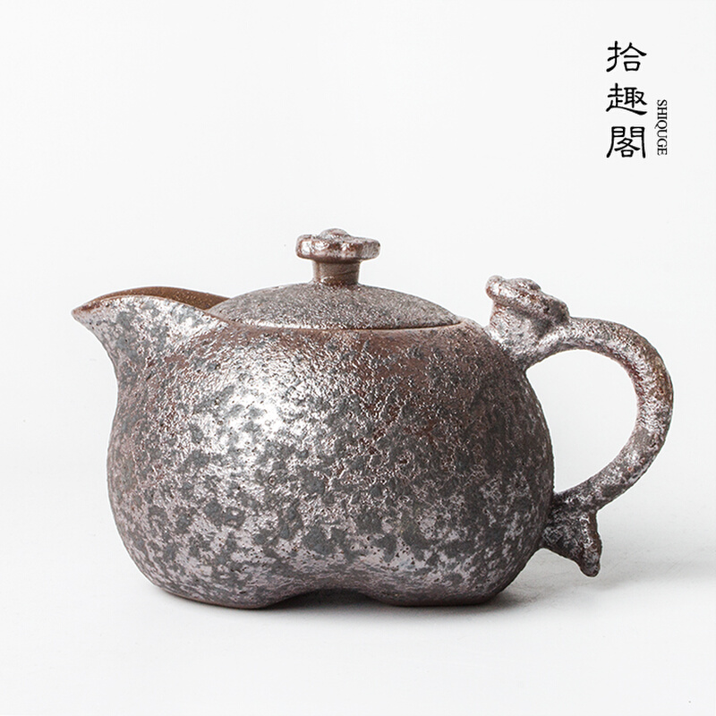 拾趣阁茶壶功夫茶具陶瓷日式小茶壶粗陶仿古窑变泡茶器手工普洱壶