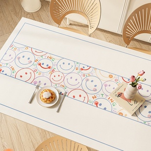 现代简约风餐桌垫桌面保护垫桌布家用防油防水免洗可擦皮革桌垫