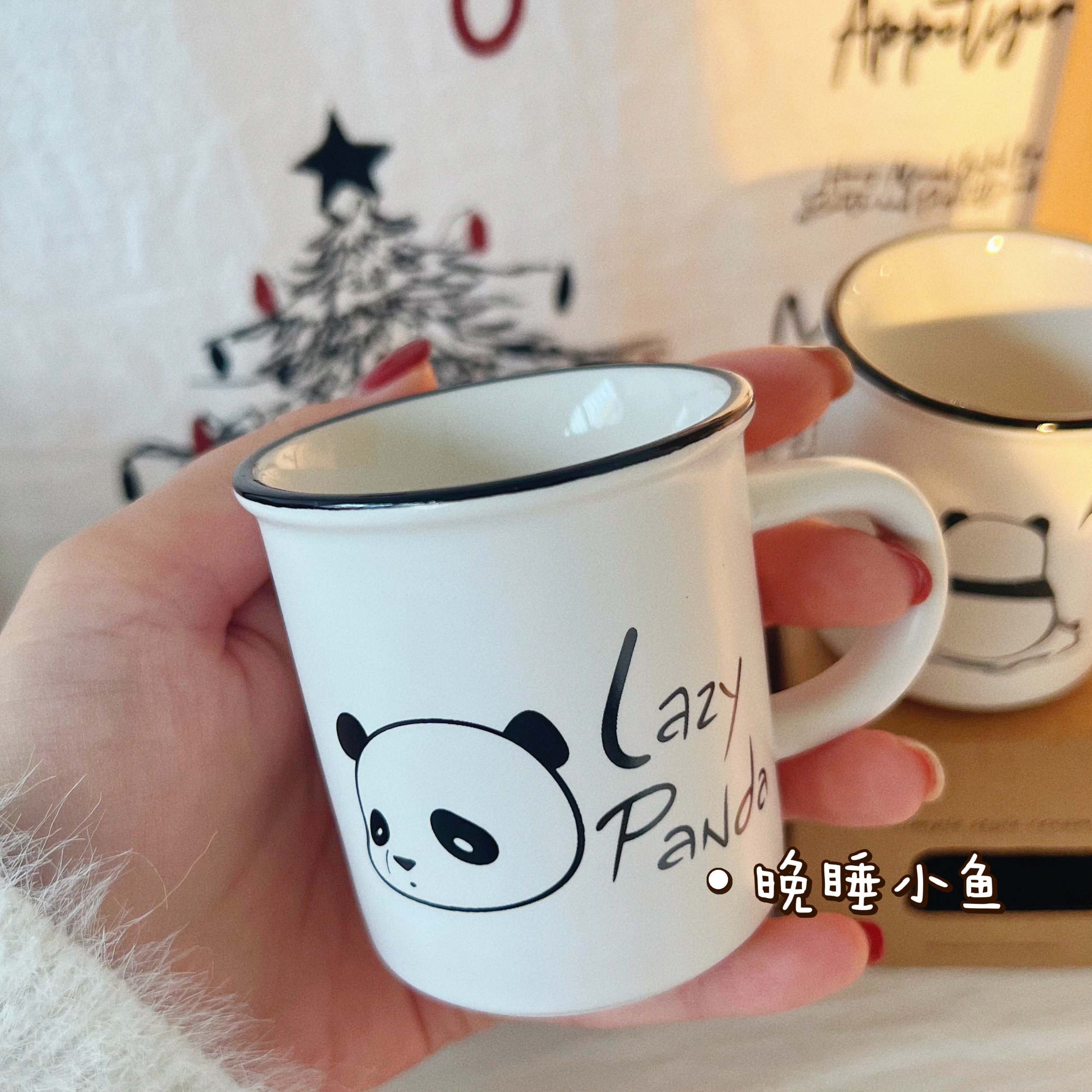 基地同款熊猫马克杯迷你陶瓷水杯茶杯情侣咖啡杯成都旅游纪念礼品