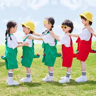 六一幼儿园演出服儿童舞蹈可爱背带裤小学生团体动物表演服装夏季