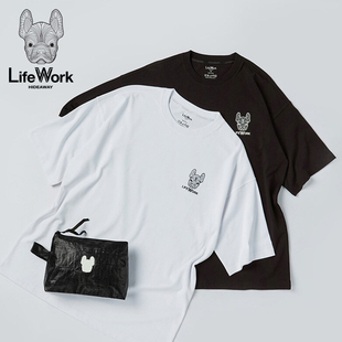 lifework2024年夏季新款短袖纯棉黑白两件装韩版休闲T恤情侣同款