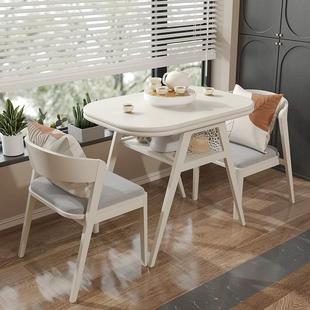 阳台茶桌椅组合小户型休闲家用实木茶台三件套一桌二椅网红可折叠