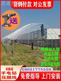 新款大棚支架拱杆塑料骨架小型蔬菜全套家用温室养鸡拱棚养殖钢架