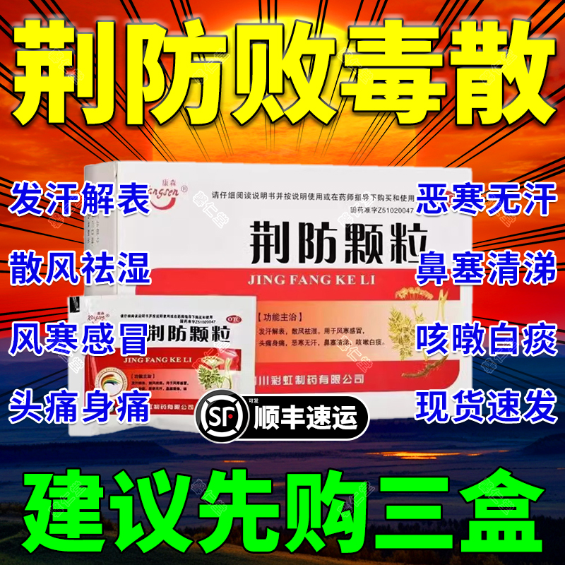 荆防败毒散颗粒同仁堂人用中成药风寒感冒非鲁南制药兽用败毒丸CB