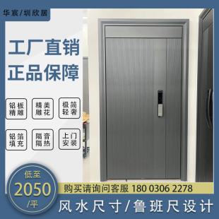 铸铝门别墅大门双开门一门一景防盗门家用精雕子母入户门防晒单门