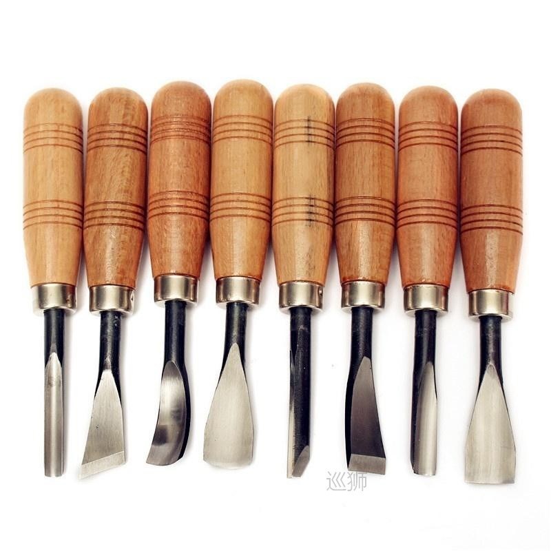 8Pcs and 6Pcs Woodpecker Dry Hand Wood Carving Tools, Profes