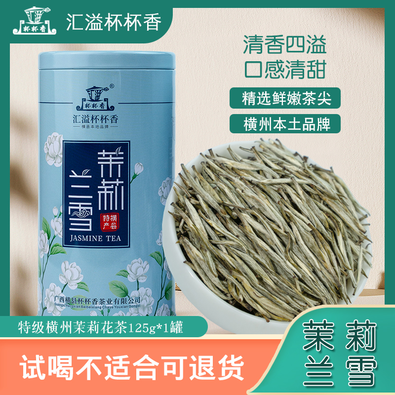 汇溢杯杯香横县茉莉花茶2024新茶