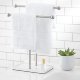 不锈钢台式毛巾架台面立式抹布架挂杆厨房浴室卫生间置物架
