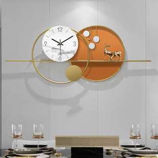 北欧钟表客厅家用现代简约大气挂钟艺术餐厅装饰画时钟挂墙免打孔