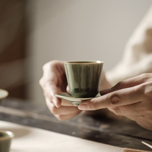 伴手礼整套家用功夫茶具套组龙泉青瓷盖碗茶杯杯壶承礼盒套装