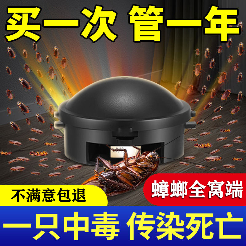 日本杀蟑螂药家用一全窝小黑盒屋帽端神器非无毒灭胶饵剂厨房饭店