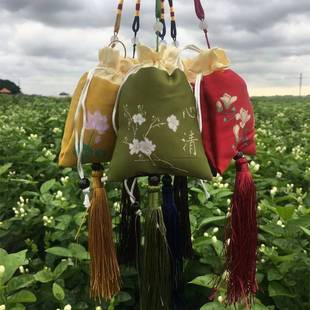 白兰花茉莉花积福香包玉兰香囊随身挂饰汽车除味车载车香薰包香袋