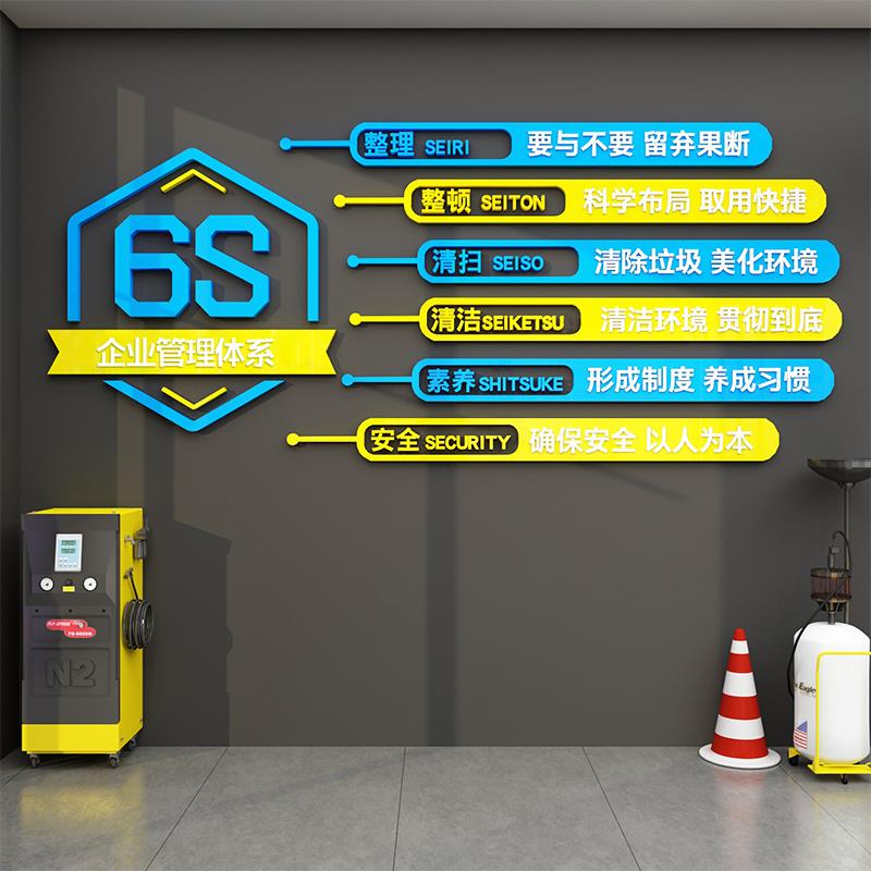 工厂车间安全生产标语墙贴6S海报文化墙企业宣传仓库规章管理制度
