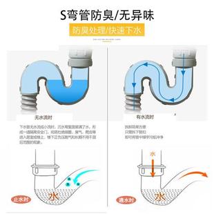 厨房洗菜盆水槽下水管水盆下水器双槽水池洗碗池防臭排水管配件