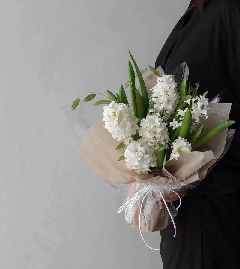 三茶花事成都同城鲜花花束进口花束花束风信子生日花束