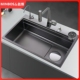 名博SUS304不锈钢水槽阶梯大单槽纳米黑晶小米粒压纹洗菜盆洗碗槽