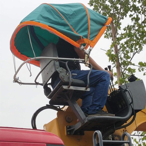 户外吊车篷随车吊伞篷随车折叠吊车篷避雨遮阳棚野外作业棚遮阳