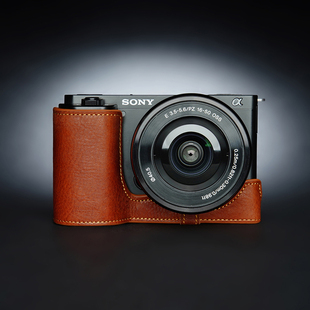 TP原创 真皮sony索尼ZVE10相机包皮套适用于zv-e10保护套牛皮手柄